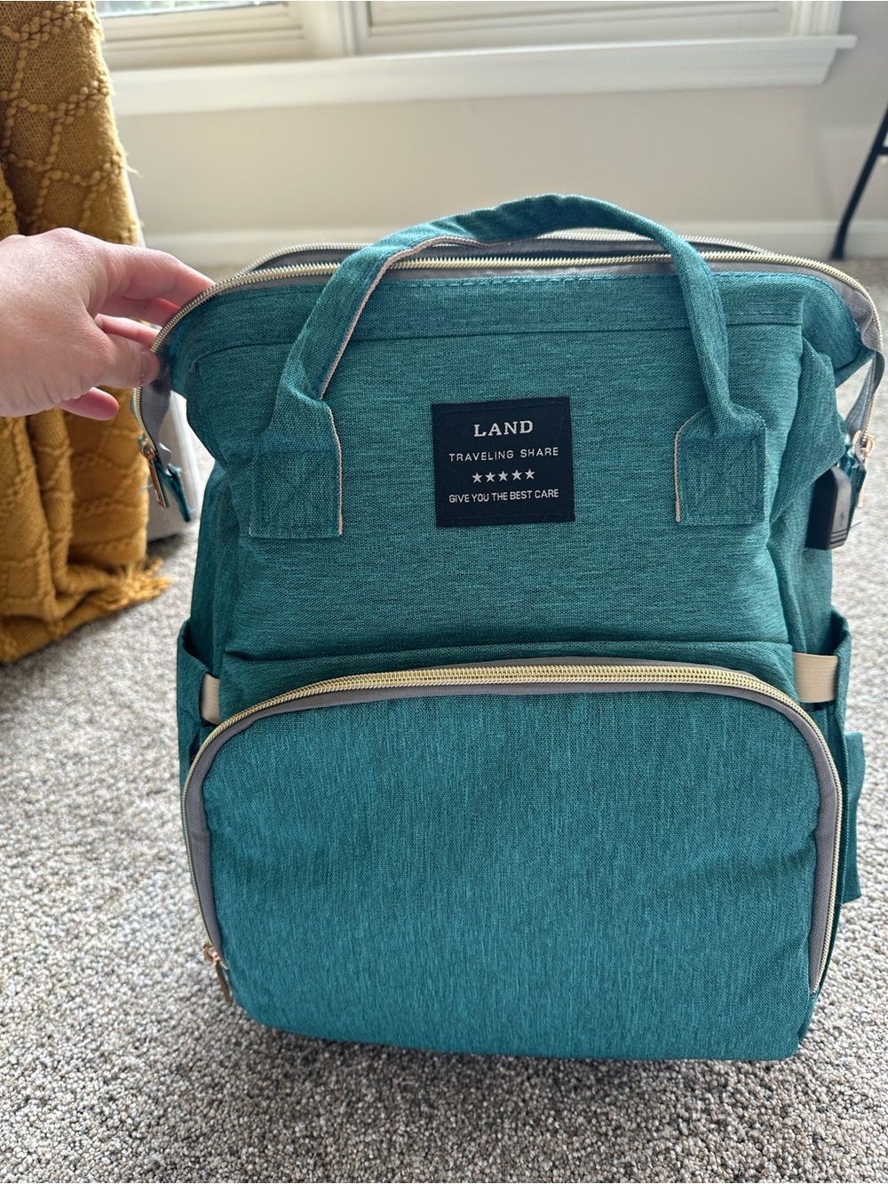 LAND Teal Kids Backpack Bag